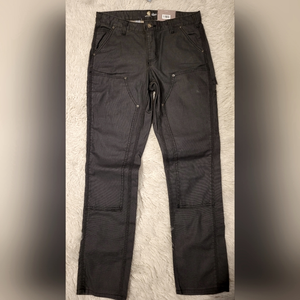 CARHARTT SLIM FIT  DOUBLE-FRONT DUNGAREE WORK PANTS